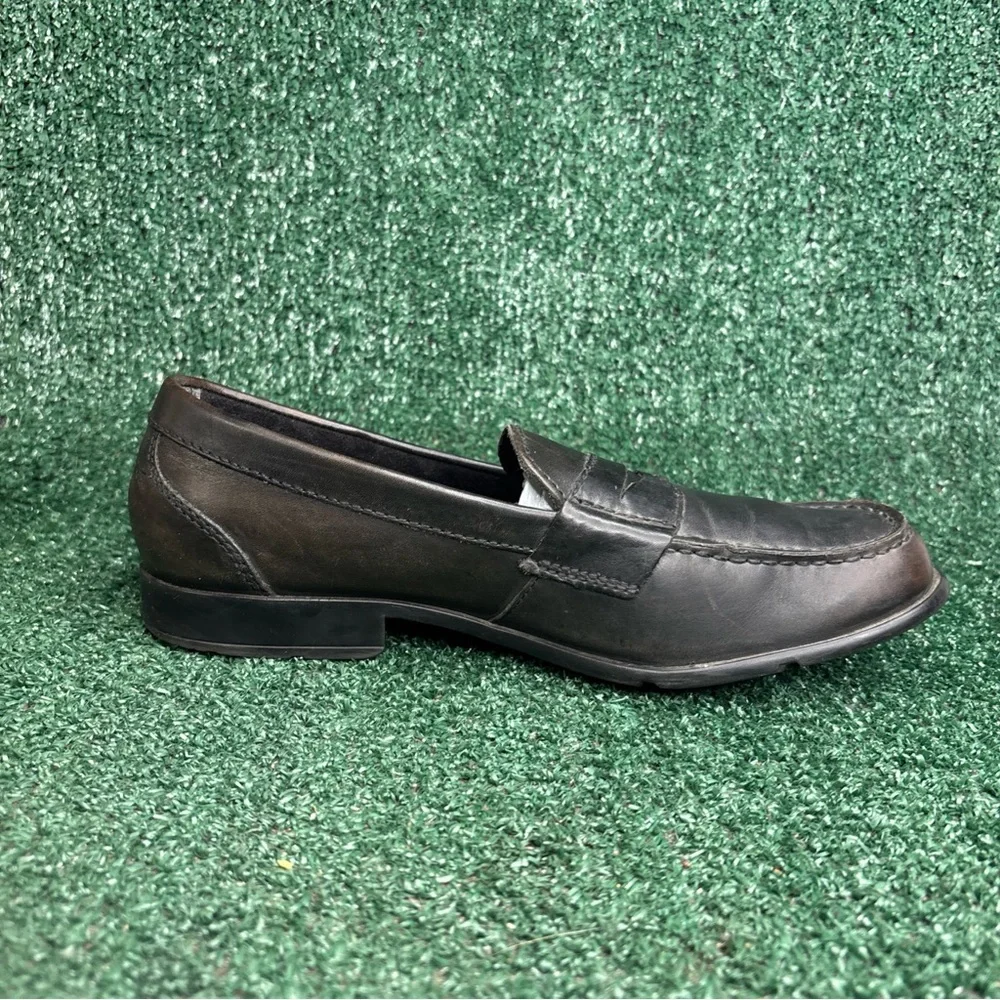 Rockport Shoes Mens 9 M Penny Loafers Brown Leather Casual Moc Toe M76443‎